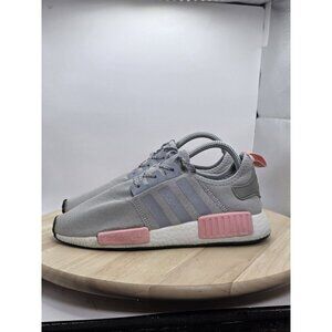 Adidas NMD R1 Boost Womens 8 Gray Pink Running Shoes Low Athletic Gym BY3058